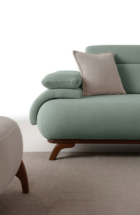 Atelier Del Sofa Bonjo Walnut - Sea Green